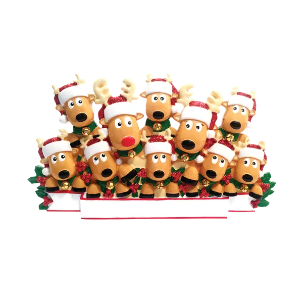 TT1527-10 - New Reindeer (Family of 10) Table Topper