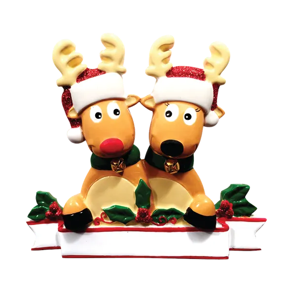 TT1527-2 - New Reindeer Family (Couple) Table Topper