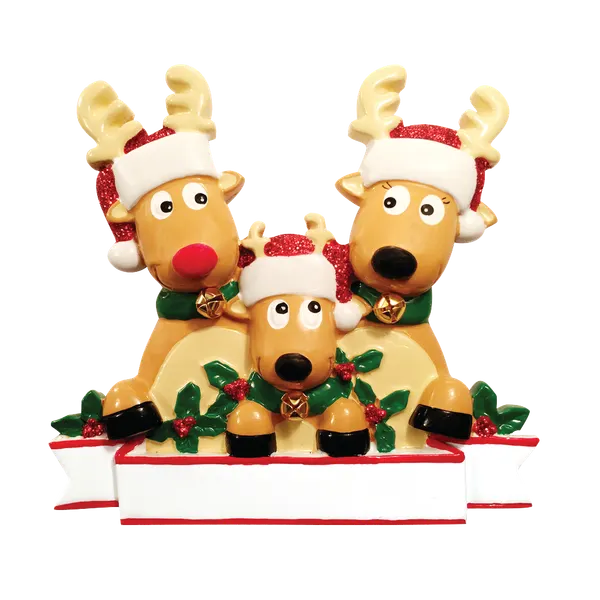 TT1527-3 - New Reindeer (Family of 3) Table Topper