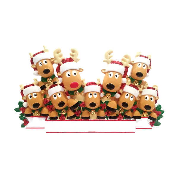 TT1527-9 - New Reindeer (Family of 9) Table Topper