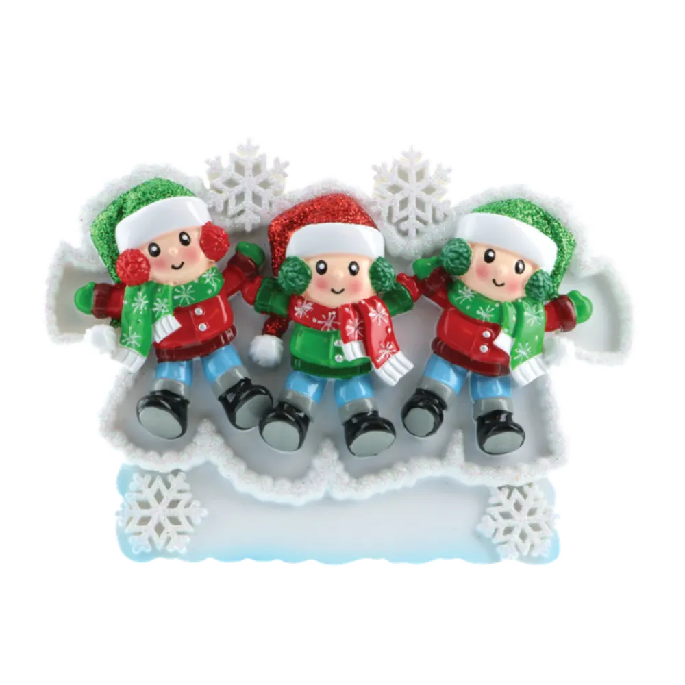 TT1662-3 - Snow Angel Family of 3 Table Topper