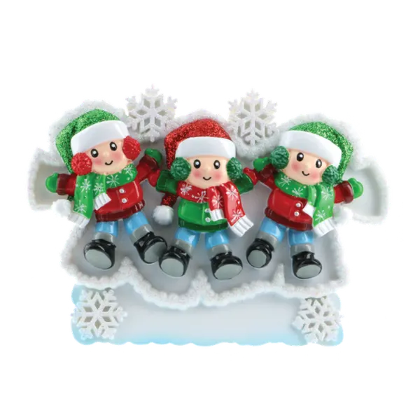 TT1662-3 - Snow Angel Family of 3 Table Topper