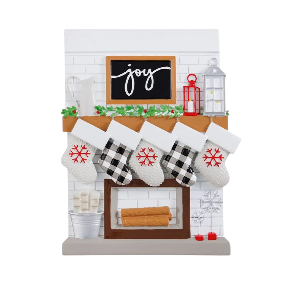 TT2030-5 - Fireplace Mantle Family of 5