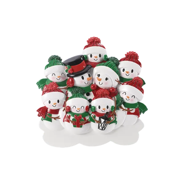 TT2255-9 - NEW SNOWMAN FAMILY of 9