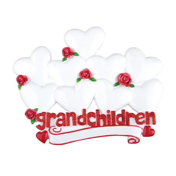 TT529-9 - Grandchildren With Nine Hearts Table Topper