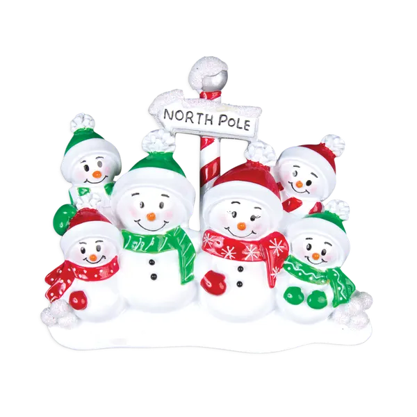 TT967-6 - North Pole Family of 6 Christmas Table Topper