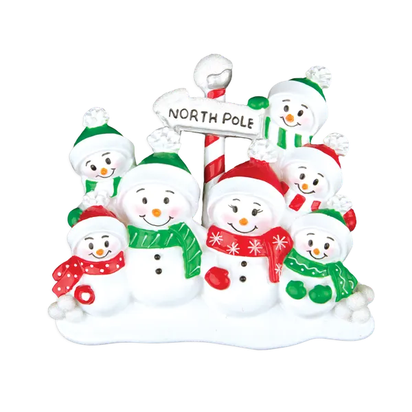 TT967-7 - North Pole Family of 7 Christmas Table Topper