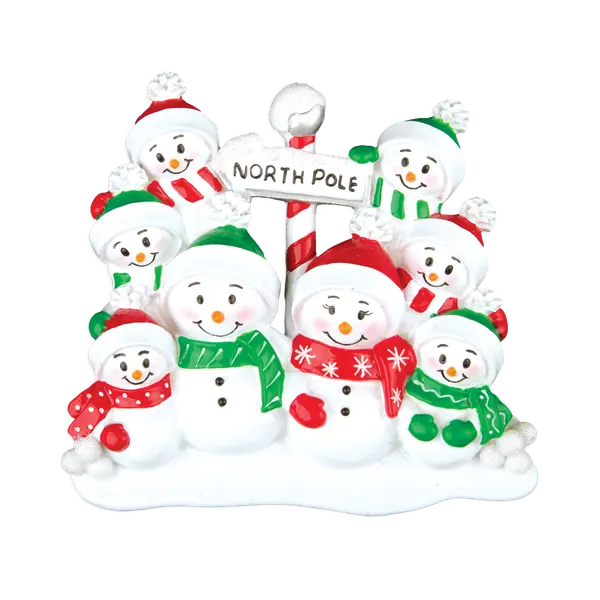TT967-8 - North Pole Family of 8 Christmas Table Topper