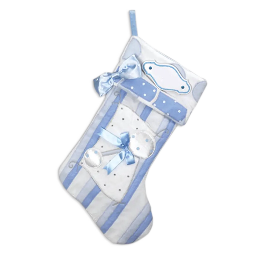 PBS103 BB - Baby Blue Personalised Christmas Stocking