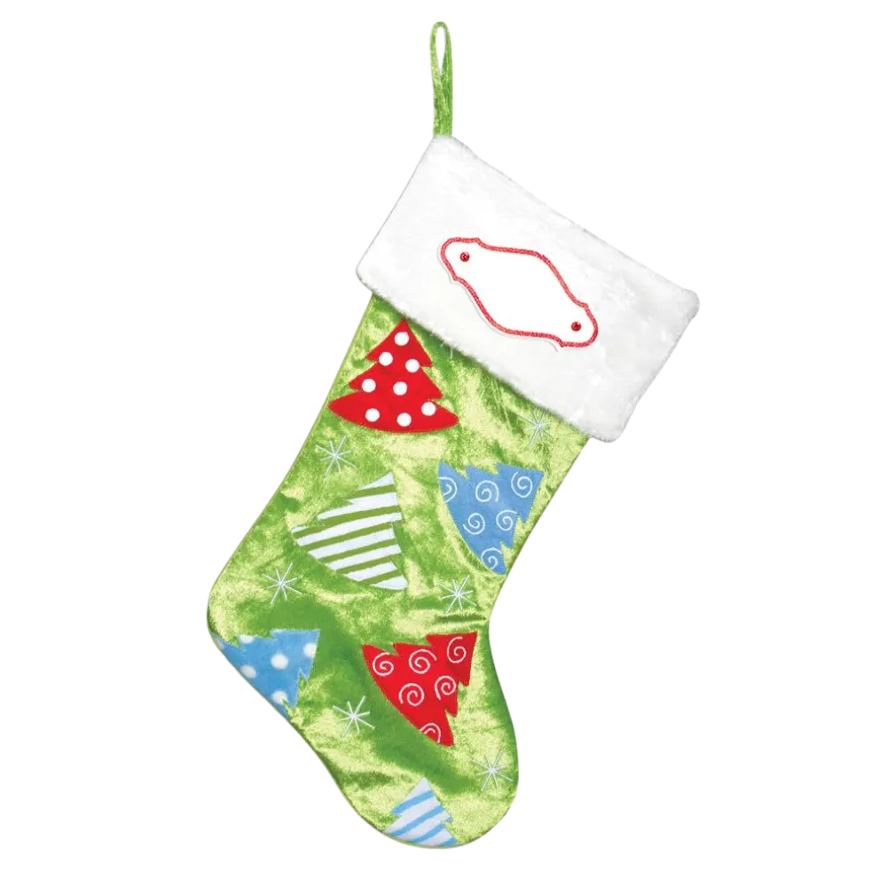 PBS145 XT - Christmas Tree Personalised Christmas Stocking