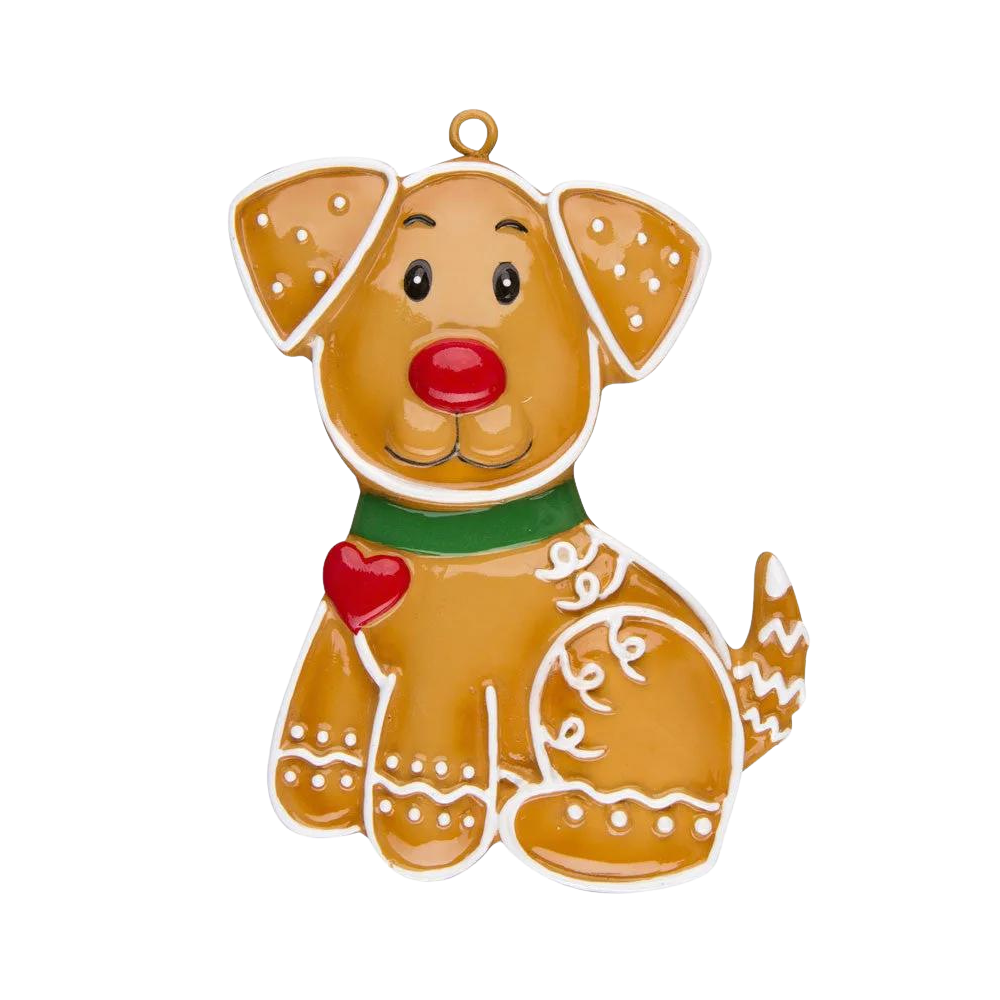 OR1222 - Gingerbread Dog Personalised Christmas Decoration