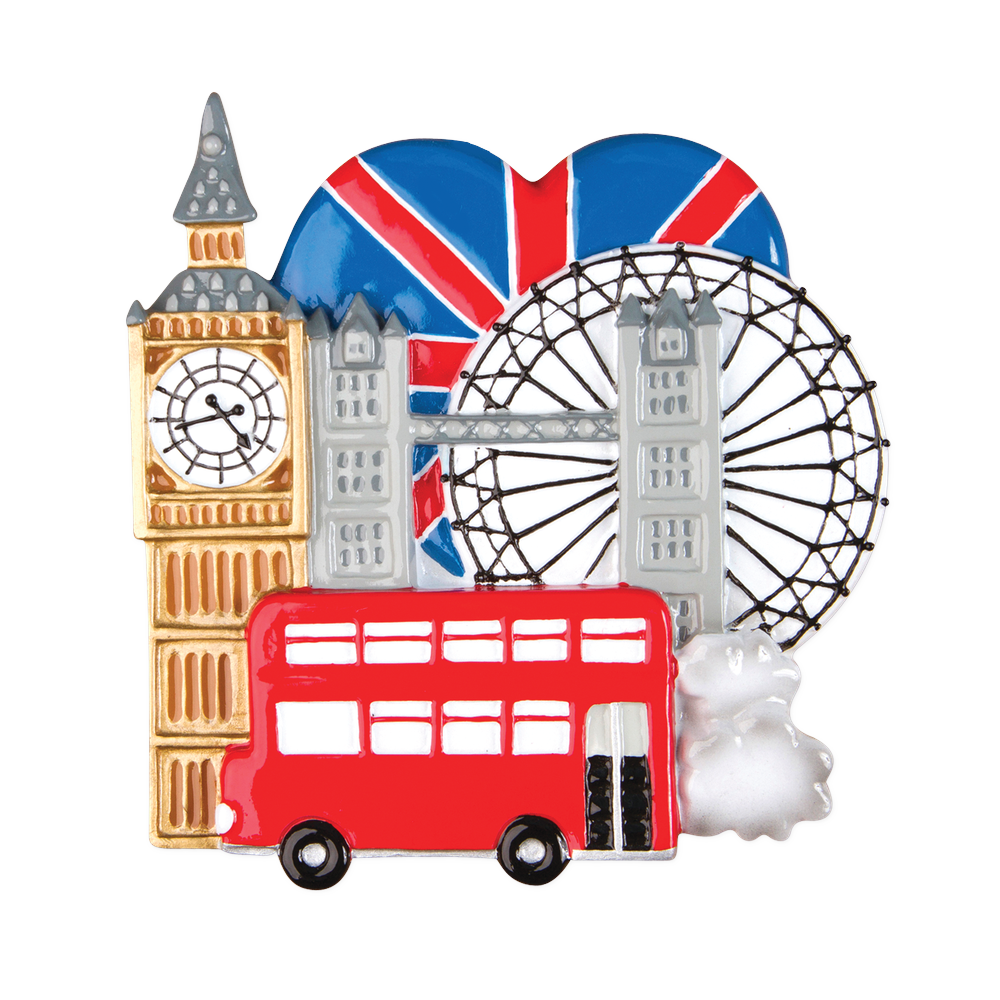 OR1292 - London, England Personalised Christmas Decoration