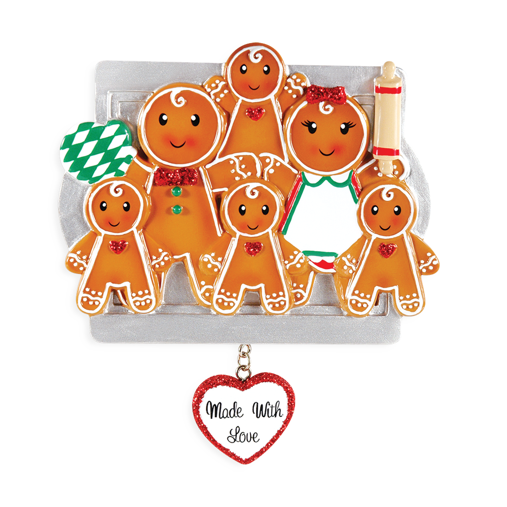 OR1345-6 - Made W/Love Family of 6 Personalised Christmas Decoration