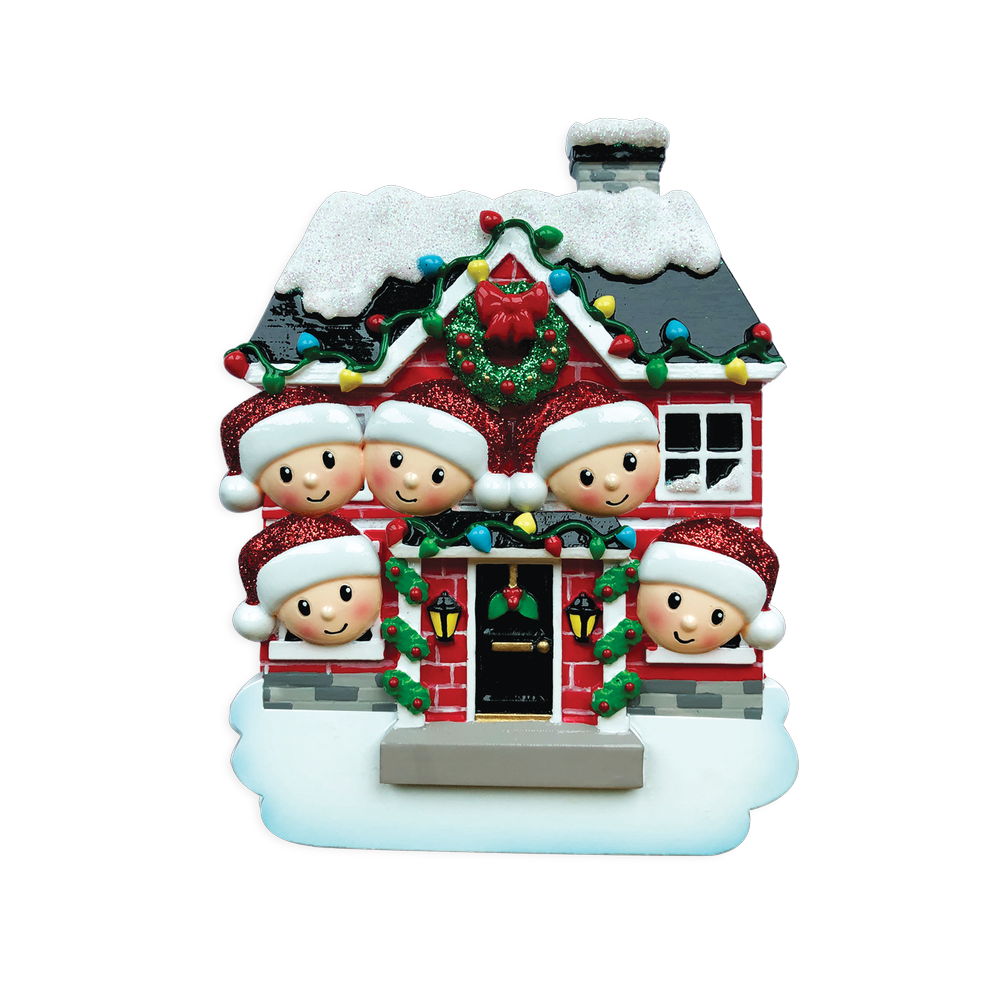 OR1911-5 - New House Family of 5 Personalised Christmas Decoration