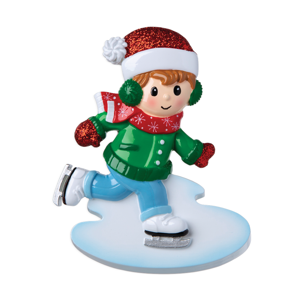 OR1959-B - Ice Skater Boy Personalised Christmas Decoration