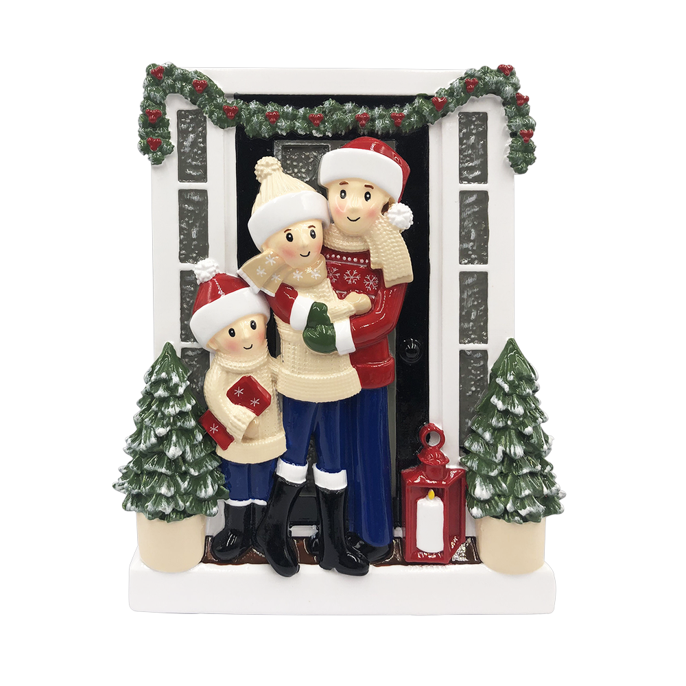 OR2026-3 - Farm House Family of 3 Personalised Christmas Decoration