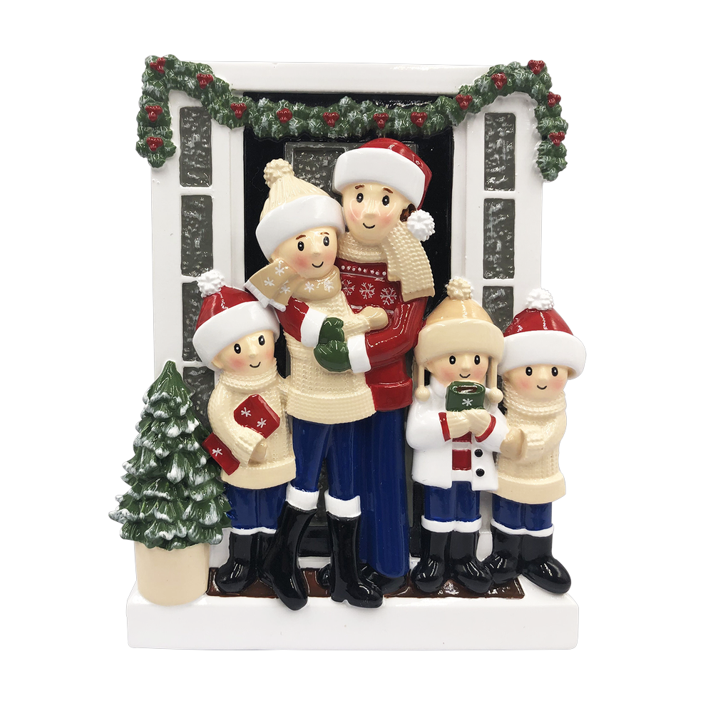 OR2026-5 - Farm House Family of 5 Personalised Christmas Decoration
