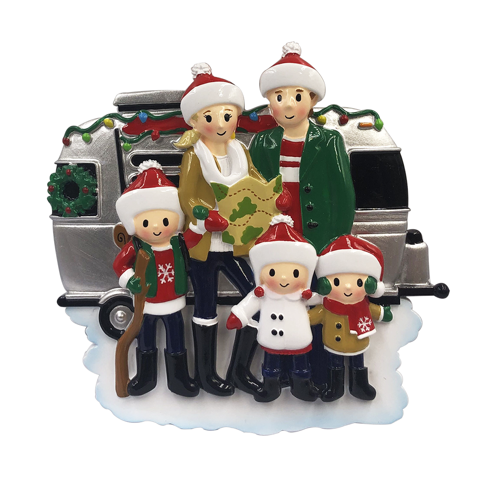 OR2028-5 - Rv Family of 5 Personalised Christmas Decoration
