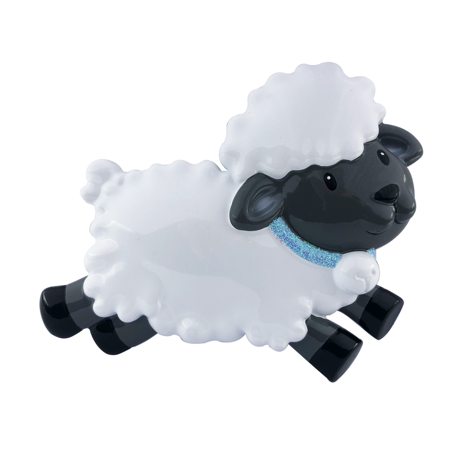 OR2138-B - Baby's First Sheep (Blue) Personalised Christmas Decoration