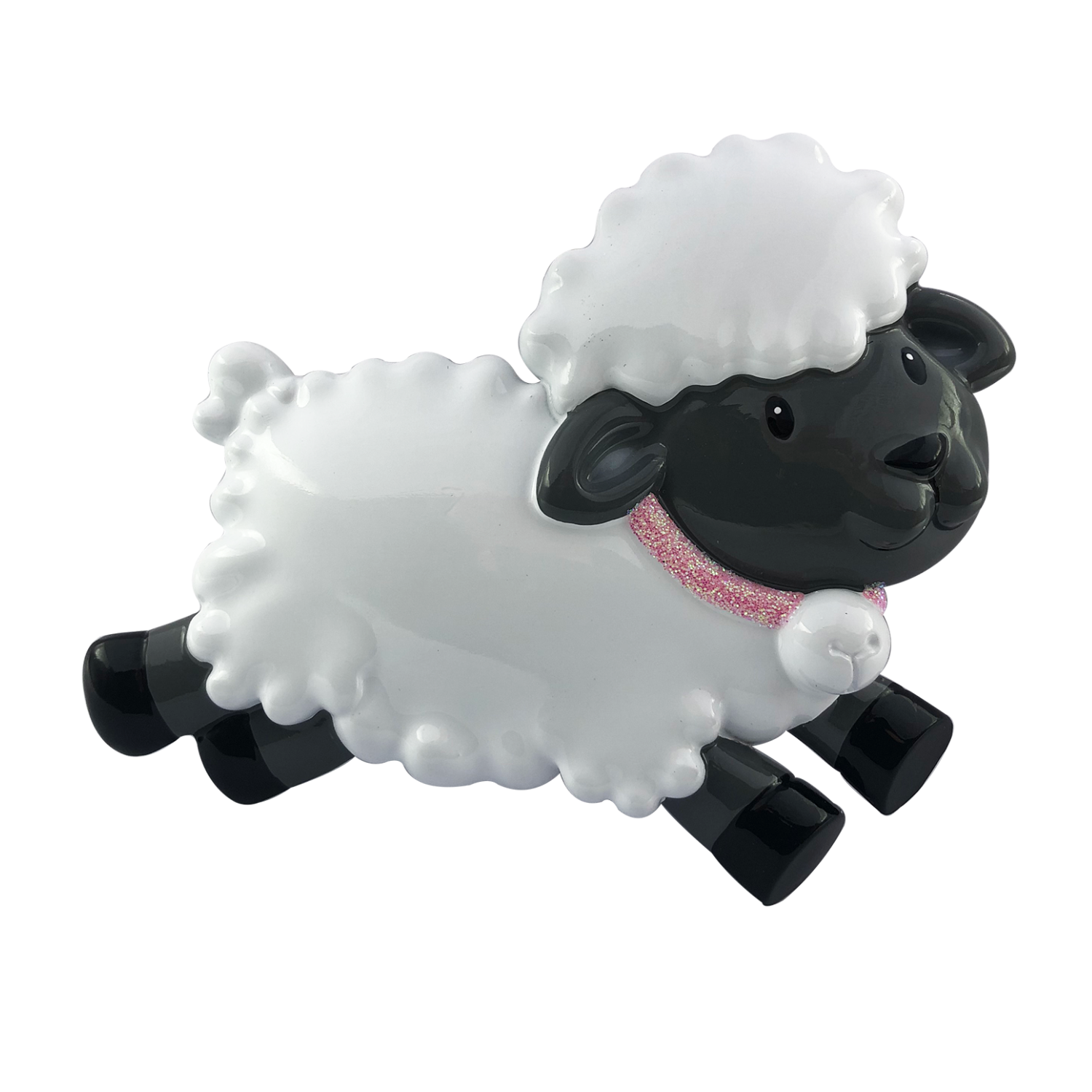 OR2138-P - Baby's First Sheep (Pink) Personalised Christmas Decoration
