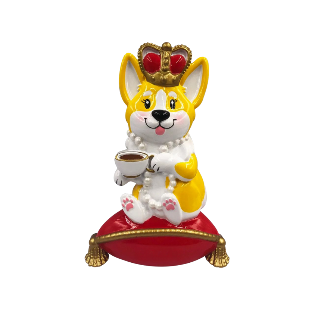 OR2168-F - Corgi Tea Party (Female) Personalised Christmas Decoration