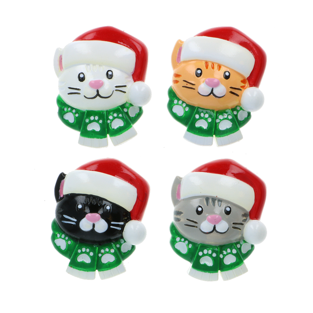 OR2177-A - Cat W/Scarf Add On Assortment Personalised Christmas Decoration