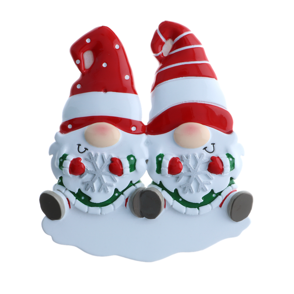 OR2221-2 - Gnome Family of 2 Personalised Christmas Decoration