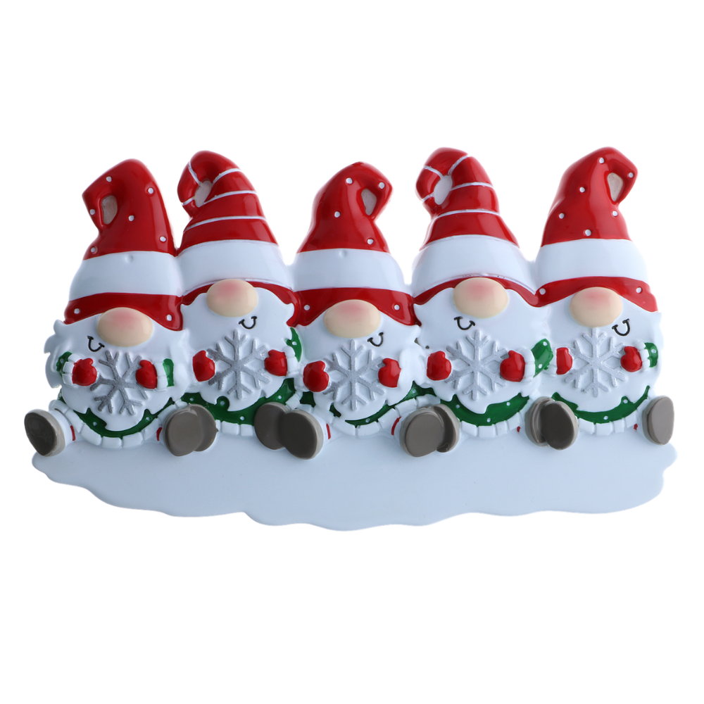 OR2221-5 - Gnome Family of Personalised Christmas Decoration