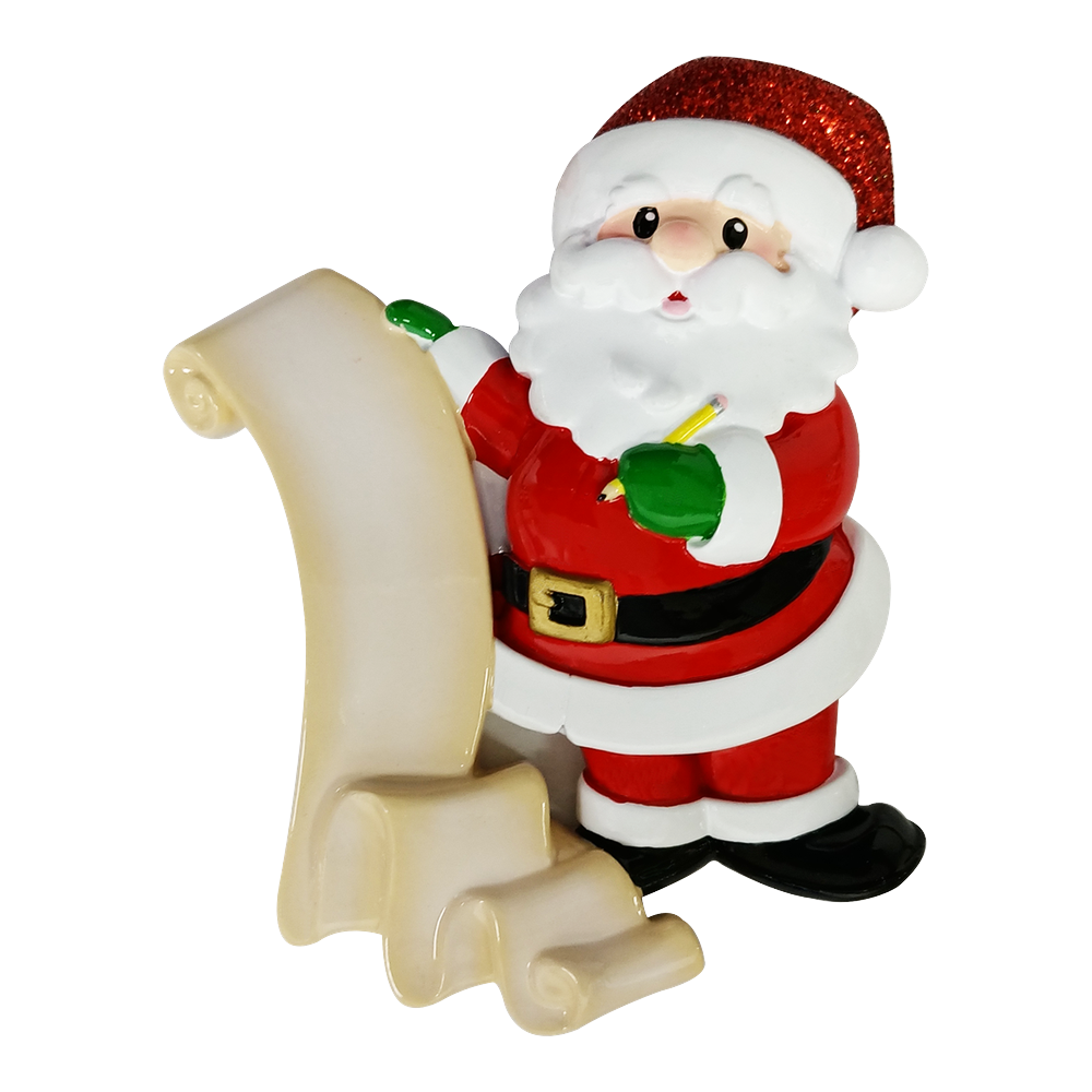 OR2312 - Santa W/Xmas List Personalised Christmas Decoration