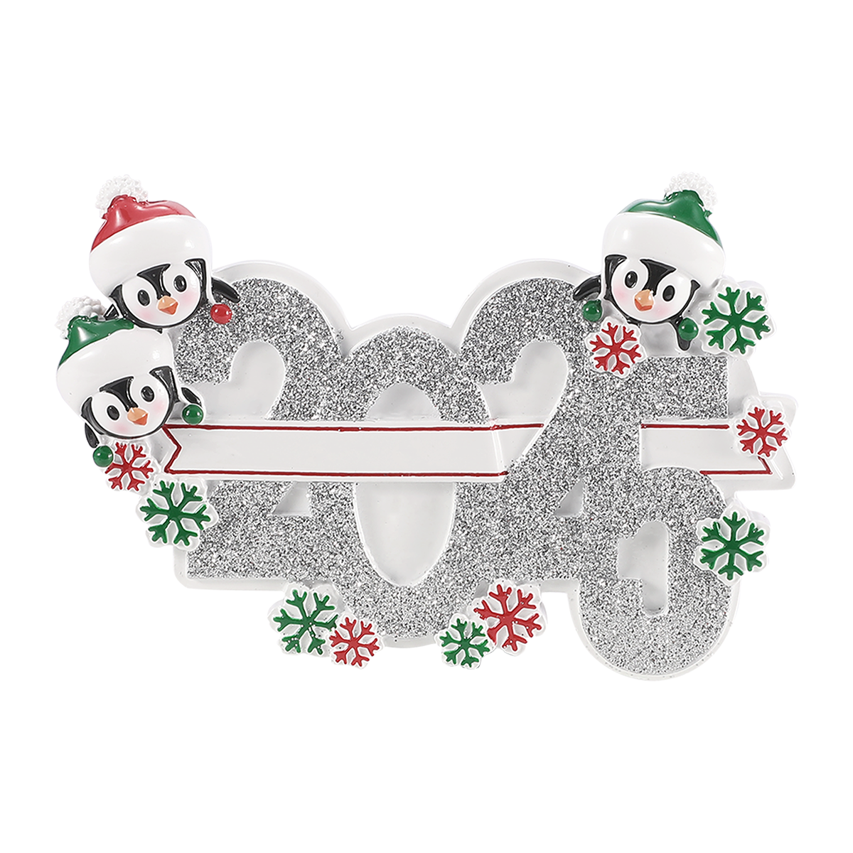 OR2350-3 - 2025 Family of 3 Personalised Christmas Ornament