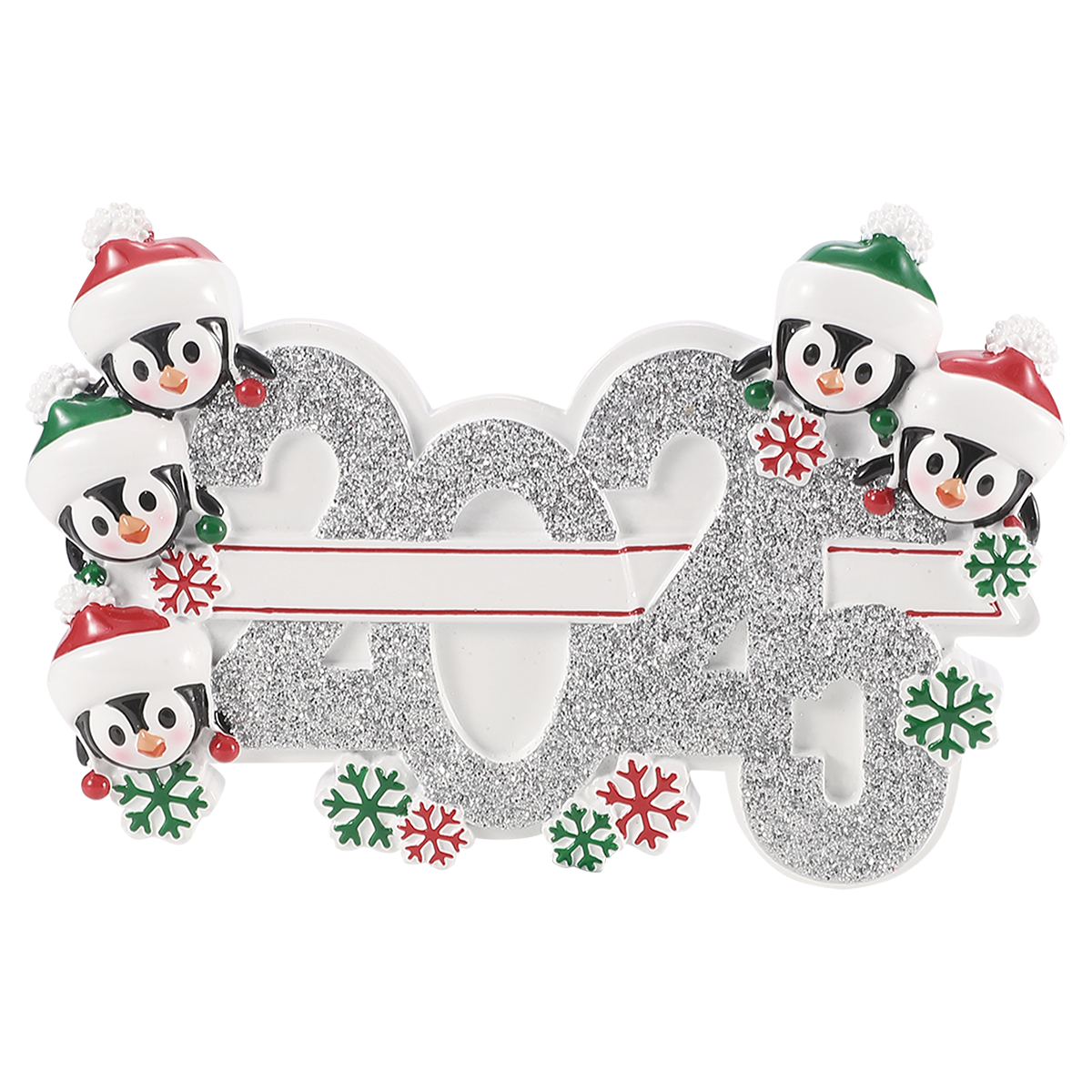 OR2350-5 - 2025 Family of 5 Personalised Christmas Ornament