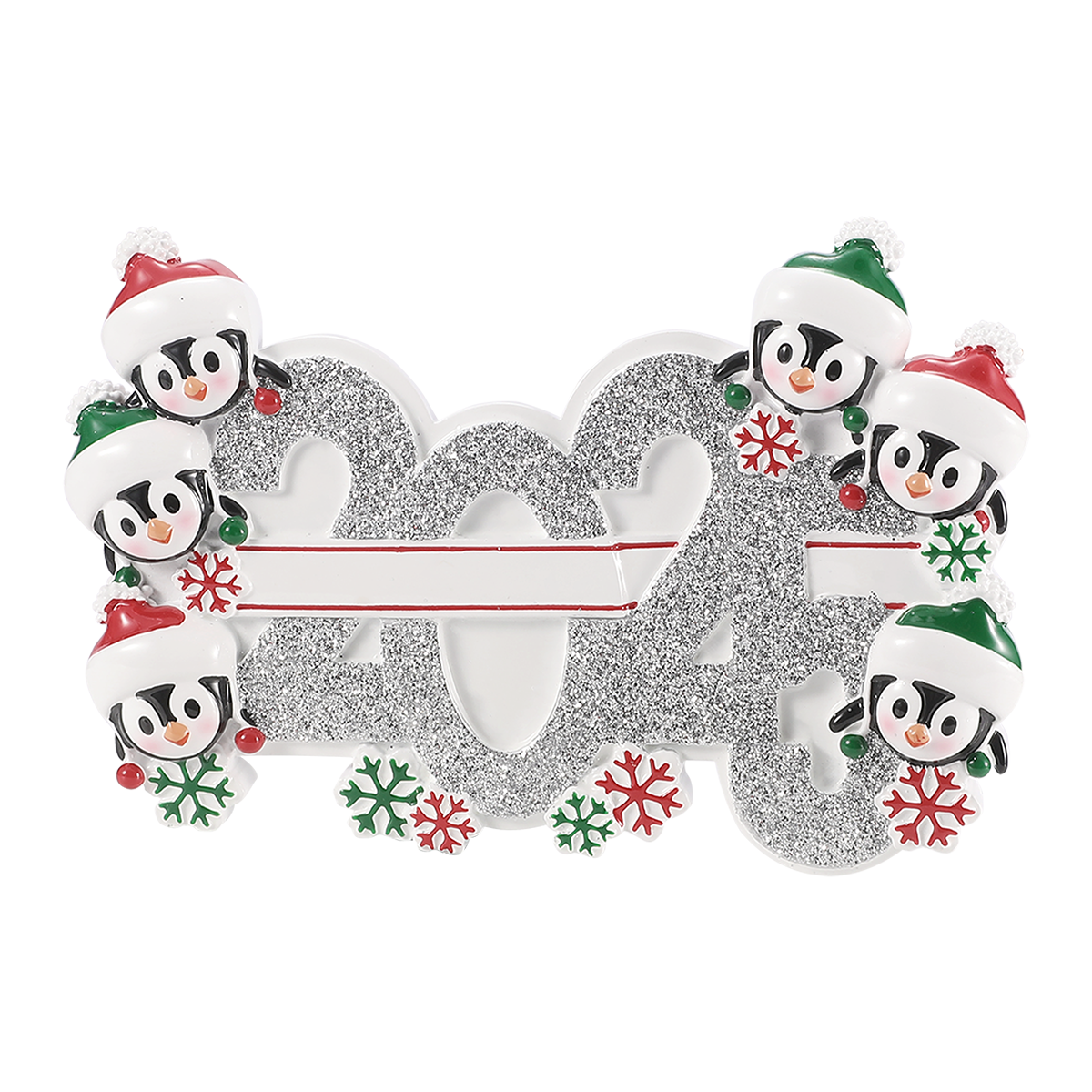 OR2350-6 - 2026 Family of 5 Personalised Christmas Ornament