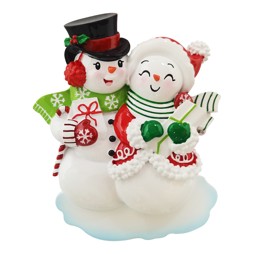 OR2390 - Snowmen Couple Personalised Christmas Decoration