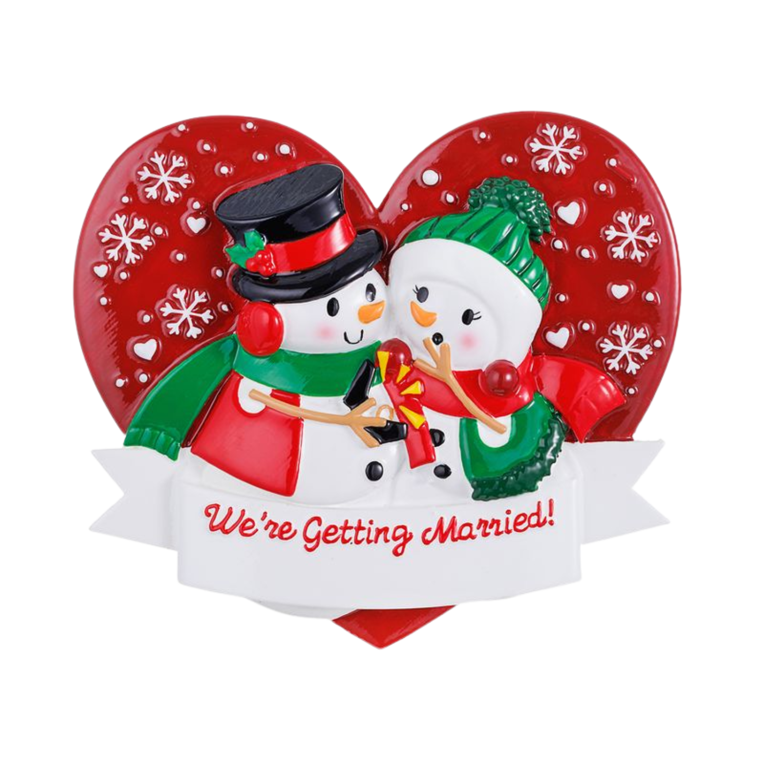 OR2512 - Snowman Engagement Personalised Christmas Decoration