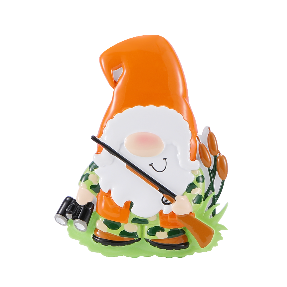 OR2537 - Gnome Hunter Personalised Christmas Decoration