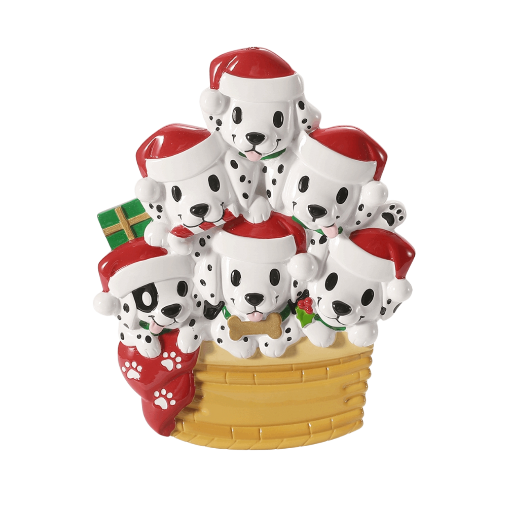 OR2910-6 - Puppy Family With Christmas Hats - Make More Christmas - 6