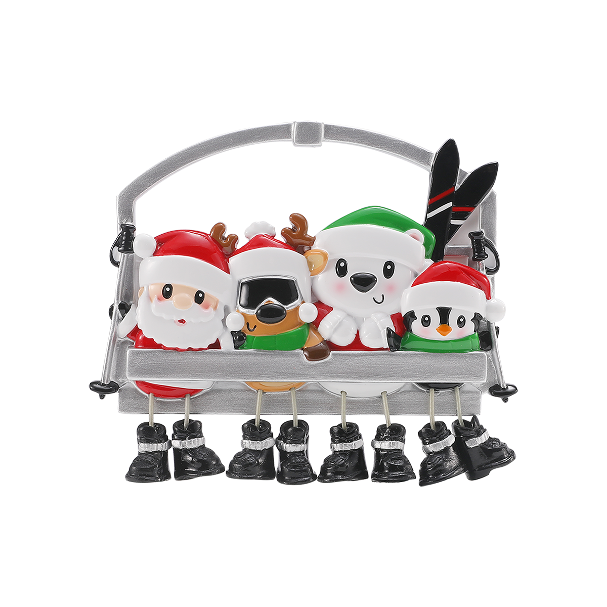OR3048-4 - Ski Lift Family Dangling Legs - 4