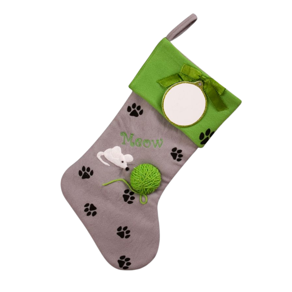 PBS135 KP - Kitty Paws Personalised Christmas Stocking