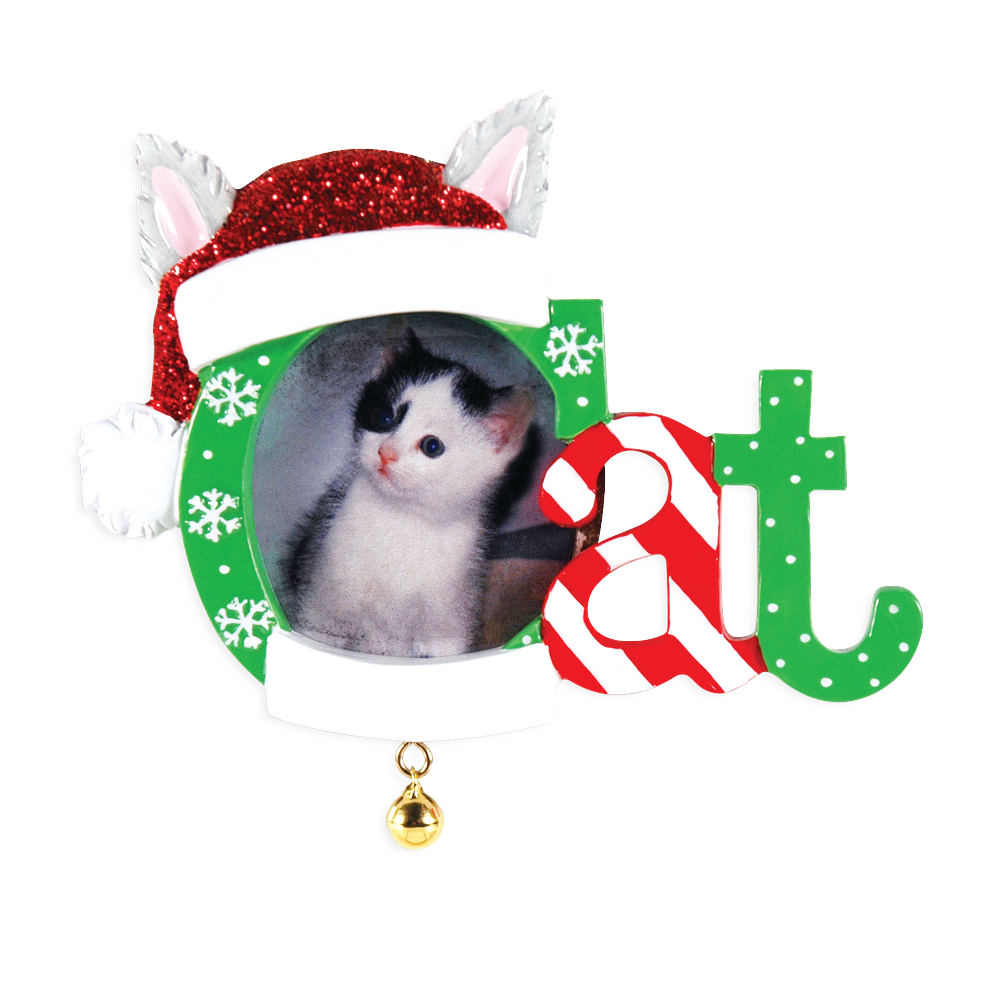 PF1423 - Christmas Cat Frame Personalised Christmas Decoration