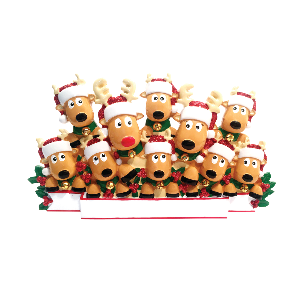 TT1527-10 - New Reindeer (Family of 10) Table Topper