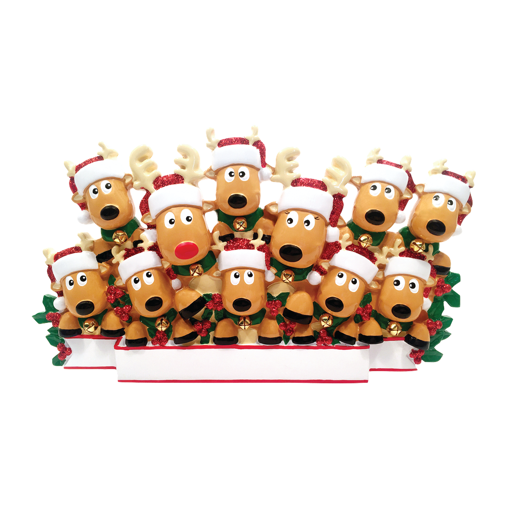 TT1527-11 - New Reindeer (Family of 11) Table Topper