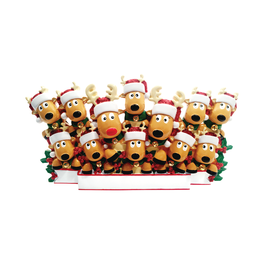 TT1527-12 - New Reindeer (Family of 12) Table Topper