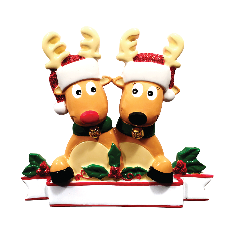 TT1527-2 - New Reindeer Family (Couple) Table Topper