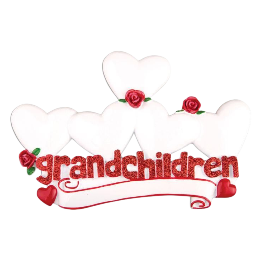 TT529-5 - Grandchildren with Five Hearts Table Topper